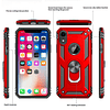 Funda protectora para iPhone XR, resistente con anillo y 2 p