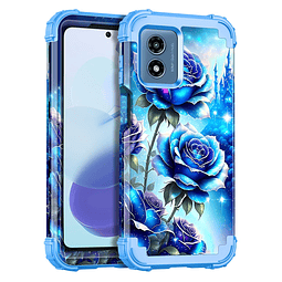 Funda para Moto G 5G 2024, brilla en la oscuridad, tres capa