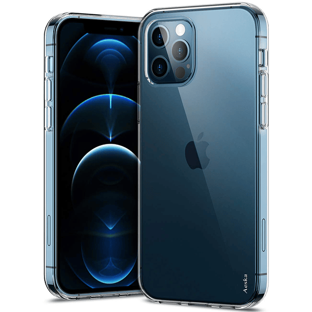 Funda transparente compatible con iPhone 12 Pro Max, ultra [