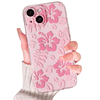 - Funda compatible con iPhone 15 Plus, diseño de flores de h