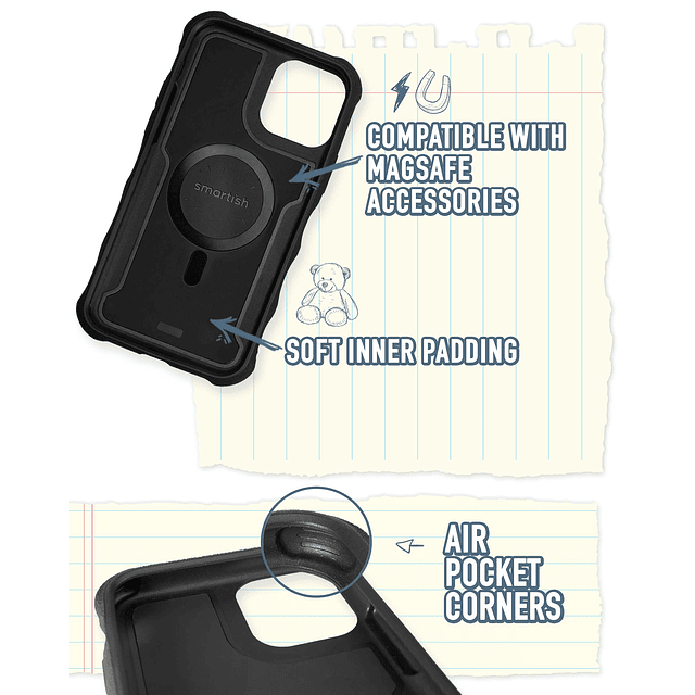 Funda magnética protectora para iPhone 13 Pro - Gripzilla co