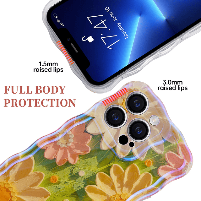 Funda para iPhone 13 Pro para mujeres y niñas – Patrón de pi