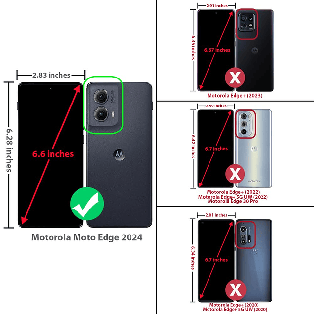 Compatible para Motorola Moto Edge 5G 2024, funda de teléfon