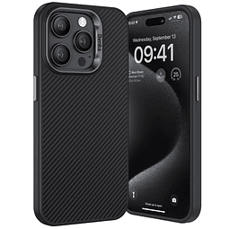 Funda magnética para iPhone 15 Pro Max, construida con fibra