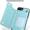 Funda para iPhone 7/8/SE 2020/SE 2022 con tarjetero, funda c