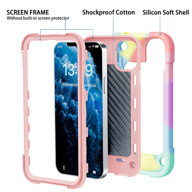 Funda para iPhone 11 de 6,1 pulgadas con soporte de anillo,