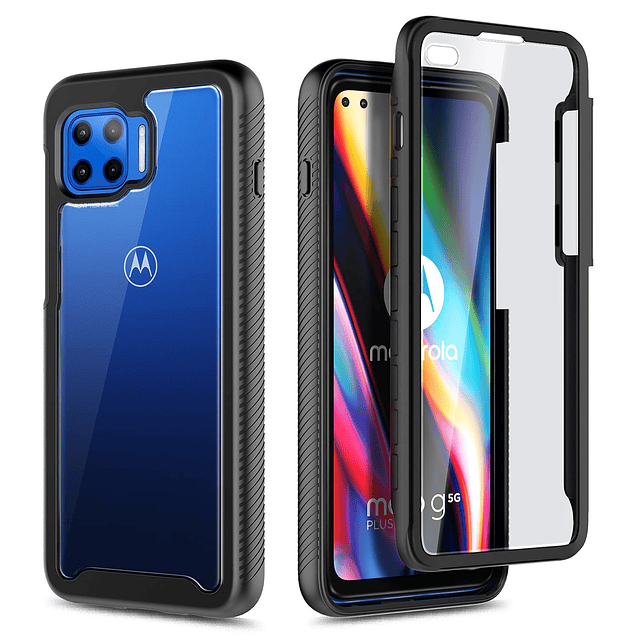 Funda para Motorola One 5G, 5G UW/G 5G Plus con [Protector d