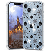 para iPhone 14 caso Halloween calabaza cráneo, diseño lindo