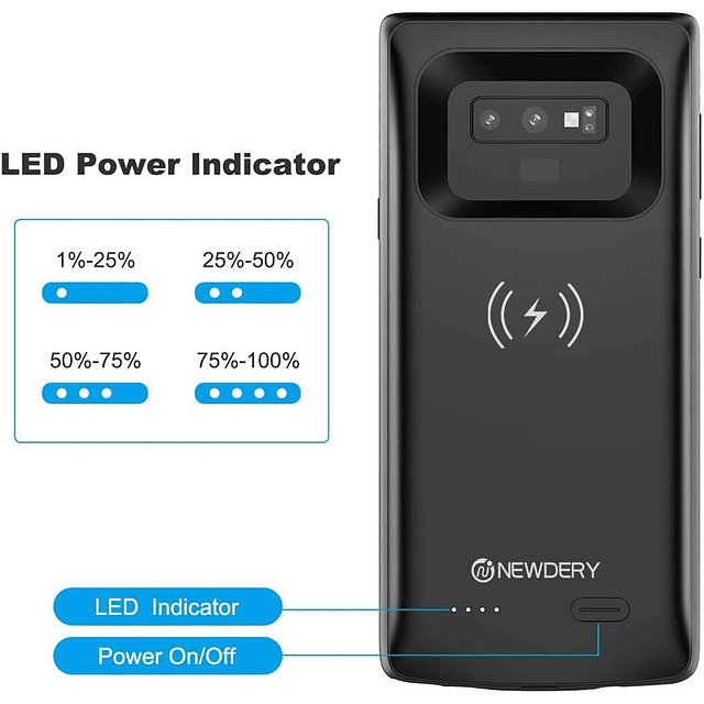 Funda de batería para Samsung Galaxy Note 9, (5000 mAh) Caja