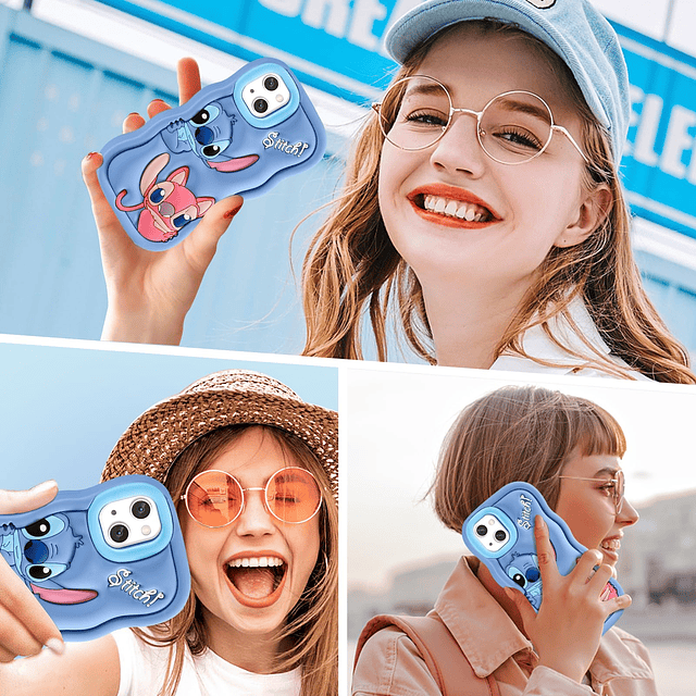 Funda para iPhone 13 con diseño de personajes en 3D de dibuj