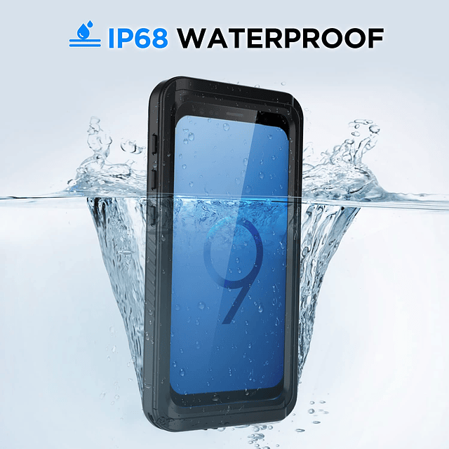 - Funda para Samsung Galaxy S9, resistente al agua, a prueba