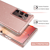 Funda para Note 20 Ultra, Clear Glitter Bling Sparkly Slim S