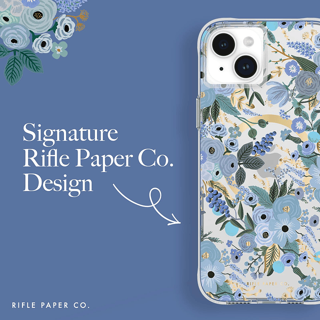 Rifle Paper Co. Funda para iPhone 15 Plus [Compatible con Ma