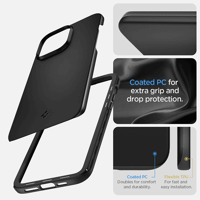 Funda Thin Fit diseñada para iPhone 14 Pro Max (2022) [Prote