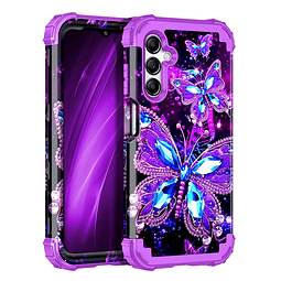 Funda para Galaxy A15 5G, brilla en la oscuridad, tres capas