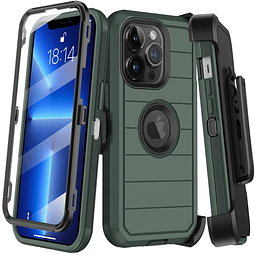 Funda para iPhone 13 Pro con clip para cinturón y soporte, p