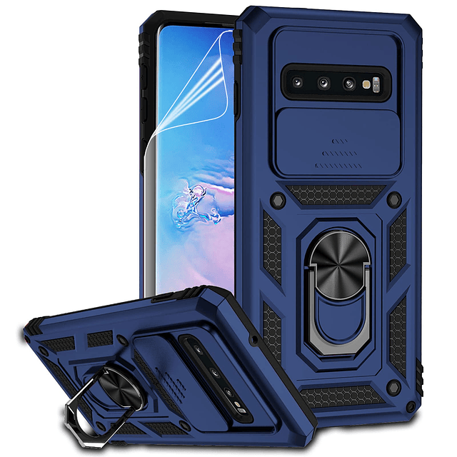 Funda para Samsung Galaxy S10 Plus con cubierta de lente de