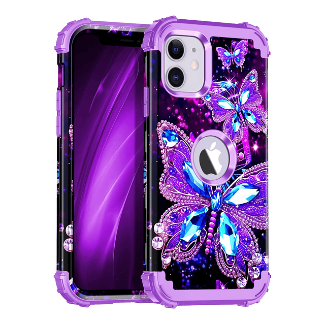 Compatible con iPhone 11, funda que brilla en la oscuridad,