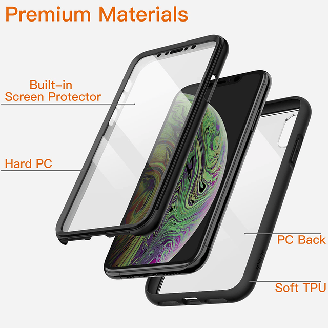 Funda para iPhone Xs y iPhone X de 5,8 pulgadas con protecto