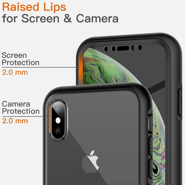 Funda para iPhone Xs y iPhone X de 5,8 pulgadas con protecto