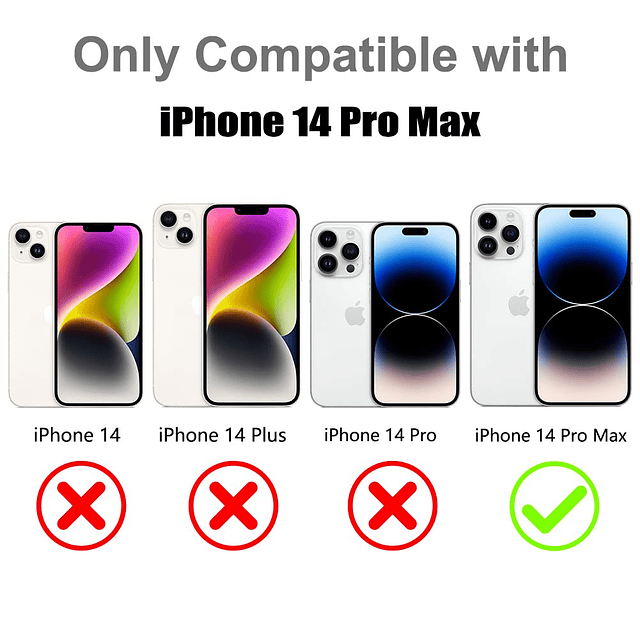 Funda Compatible con iPhone 14 Pro Max con Protector de Cáma