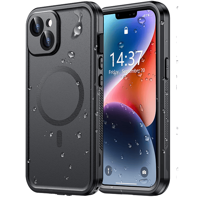 Funda magnética para iPhone 14 impermeable [Compatible con M