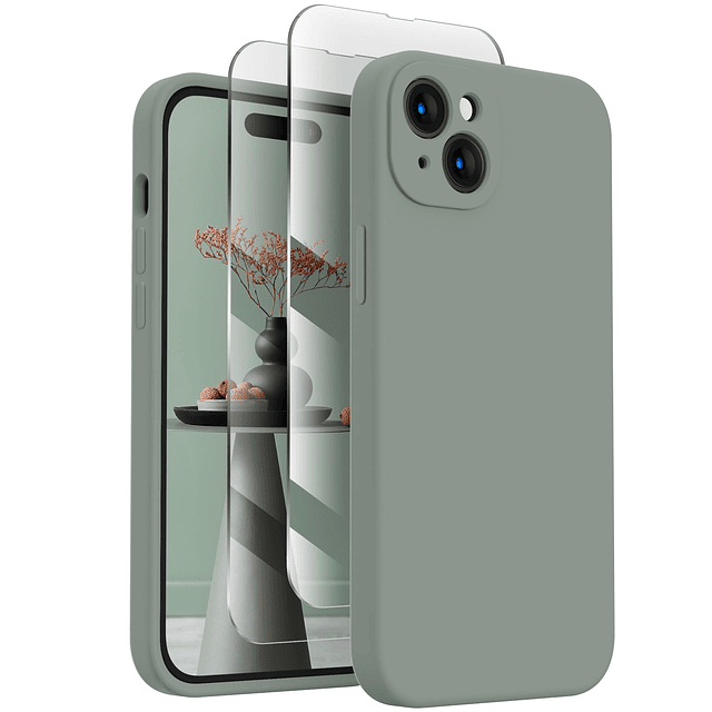 Funda diseñada para iPhone 15 Plus, funda de silicona [prote