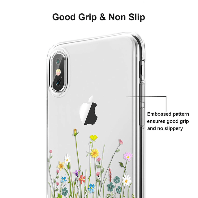 Funda Compatible con iPhone Xs iPhone X Funda Transparente c