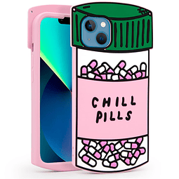 - Funda para iPhone 13, Chill Pills para iPhone 14, divertid