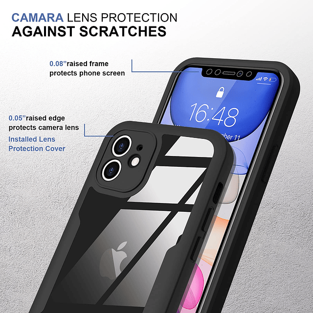 Compatible con iPhone 11 Funda de cuerpo completo con diseño