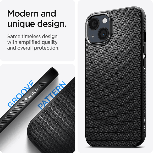 Funda Liquid Air diseñada para iPhone 13 Mini (2021) - Negro