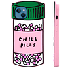 - Funda para iPhone 13, Chill Pills para iPhone 14, divertid