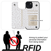 Funda tipo cartera para iPhone 14 con tarjetero, diseño de m