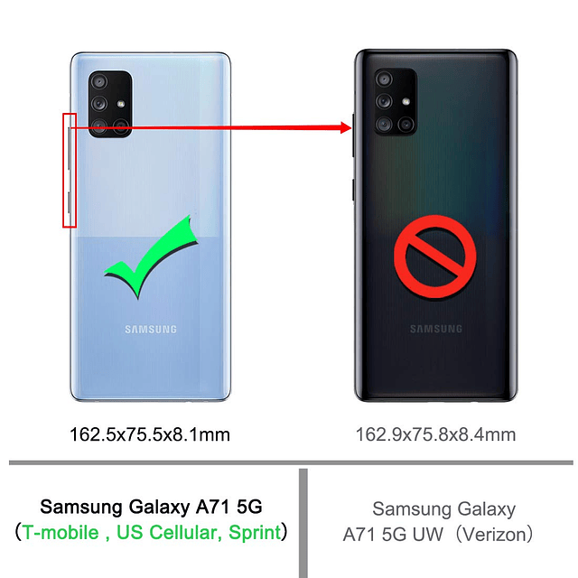 para Galaxy A71 5G Funda [NO para Verizon A71 5G UW] Funda p