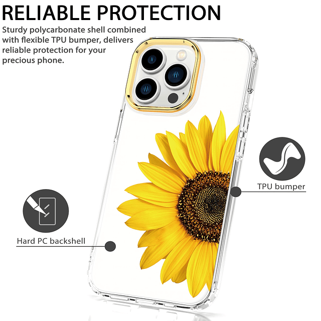 Diseño de funda transparente para iPhone 15 Pro Max de 6,7 p