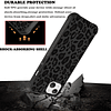 Funda compatible con iPhone 13, diseño de leopardo negro, te