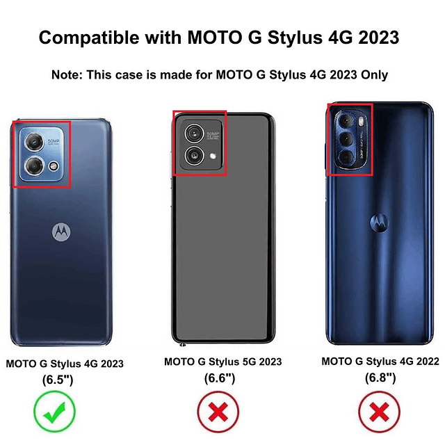 Funda para Moto G Stylus 4G 2023, a prueba de golpes, delgad