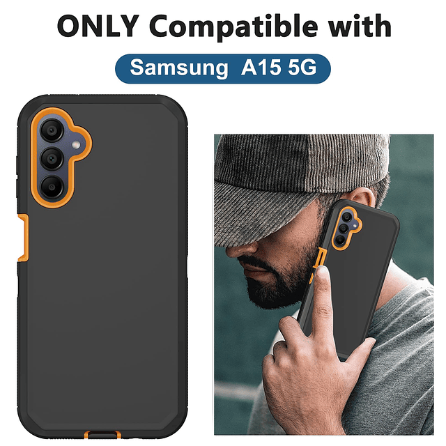 Funda para Samsung Galaxy A15 5G, con protector de pantalla