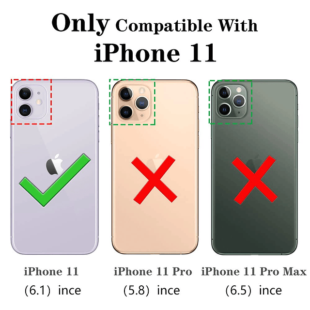 Para iPhone 11 Funda De Teléfono Con Protector De Pantalla: