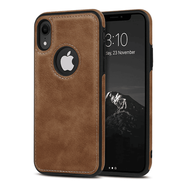 Funda de cuero de lujo con diseño único para iPhone XR, anti