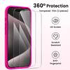 Funda compatible con iPhone 15 Pro Max con 2 protectores de