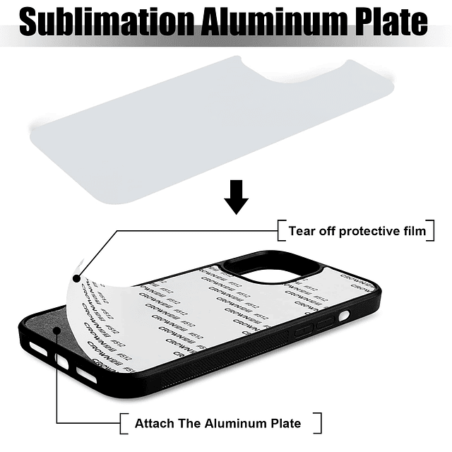 6 piezas de funda de teléfono en blanco para sublimación, fu