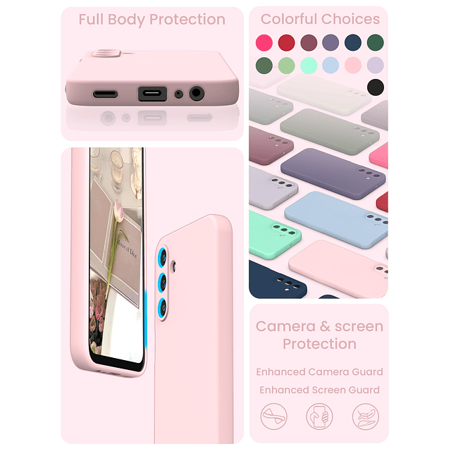 Funda para Samsung Galaxy A15 5G con 2 protectores de pantal