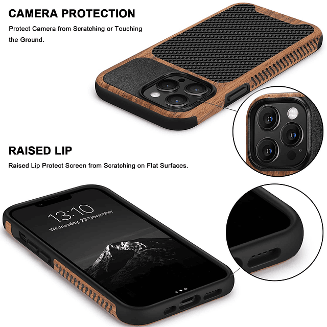 Funda Magnética Compatible con iPhone 13 Pro Max Funda Grano