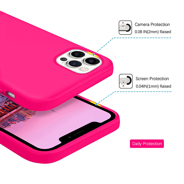 Funda para iPhone 12 Pro Max, Slim Fit Silicona Líquida Suav