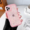 Funda para iPhone 15 Plus de 6,7", diseño de onda rizada, tr