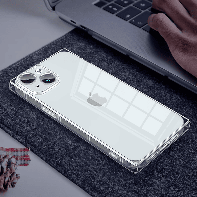 Funda para iPhone 15 Plus, transparente, protección de cámar