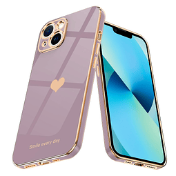 Funda para iPhone 13 Mini para mujer y niña, diseño de coraz