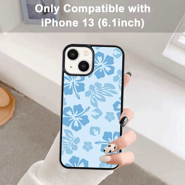 Funda para teléfono Blue Hibiscus compatible con iPhone 13 d