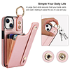 Funda tipo cartera para iPhone 13/14 con tarjetero, correa p